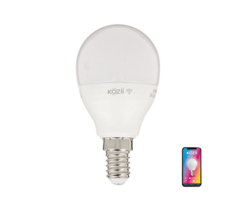 Ampoule Led Standard E14 RGB KOZII Blanche opaque