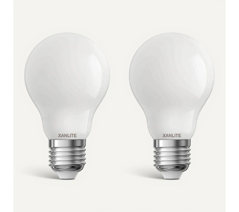 Lot 2 ampoules LED A60 E27 XANLITE HOME Blanc chaud