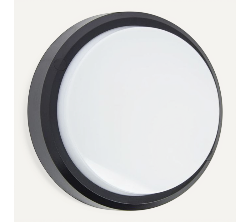 Hublot LED Rond Noir, 1500 Lumens, Cct, Blanc Chaud, Blanc Neutre, Blanc Froid