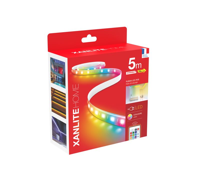 Ruban LED 5 mètres RGB XANLITE HOME Blanc