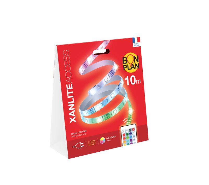Ruban LED 10 mètres RGB XANLITE ACCESS Blanc