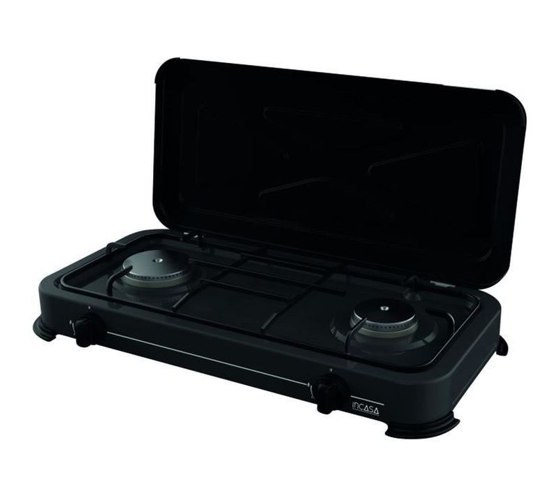 Réchaud Gaz Portable 2 Feux Compact 3,4 Kw – Pliable, Compatible G30/g31
