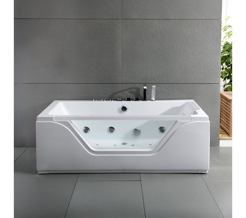 Baignoire Balnéo Droite Tahiti White Jets L170xl78xh60cm