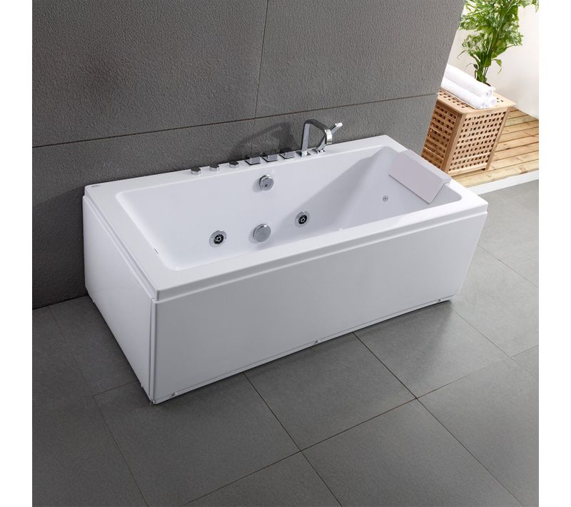 Baignoire Balnéo Sikinos White Jets, 170x78cm