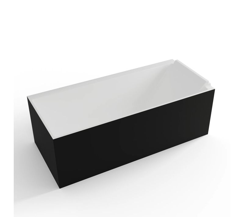 Baignoire Ilot Quantum 170 Droite Noire L170 X L75 X H58 Cm