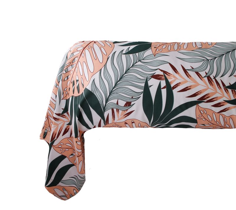 Taie De Traversin 86x185 Cm Satin De Coton Imprimé Tropical