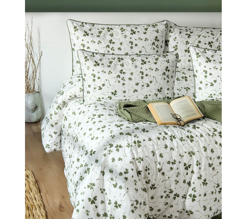 Housse De Couette + Taies Oreiller 200x200 Cm "parlin" Coton Imprimé.