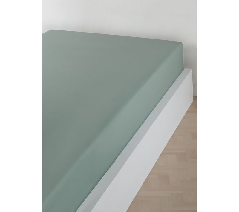 Drap Housse Jersey  180x200 Cm 100% Coton Céladon