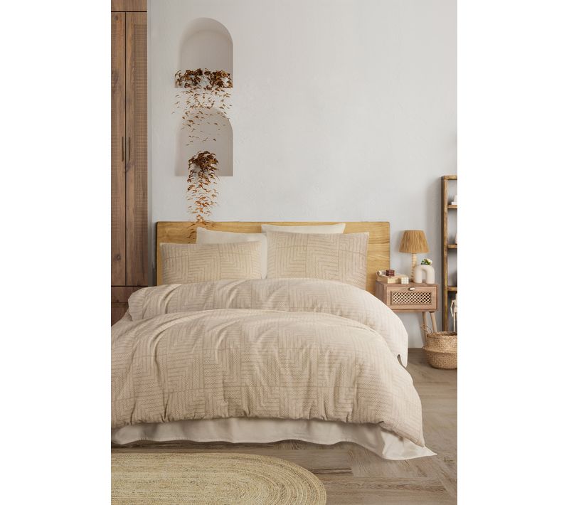 Parure De Lit 2 Personnes 240x220 Cm Flanelle De Coton Imprimé