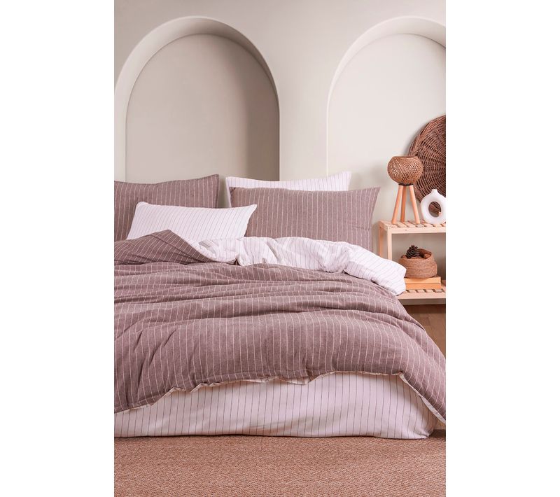 Parure De Lit 2 Personnes 240x220 Cm Coton Tisse-teint