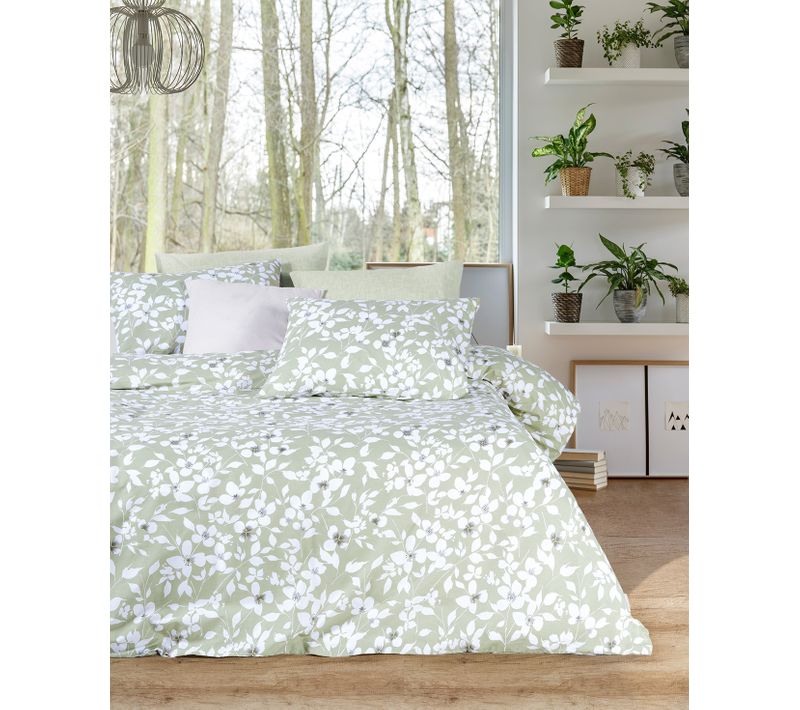 Parure Housse De Couette Et Taie D'oreiller 140x200 Cm Coton Imprimé