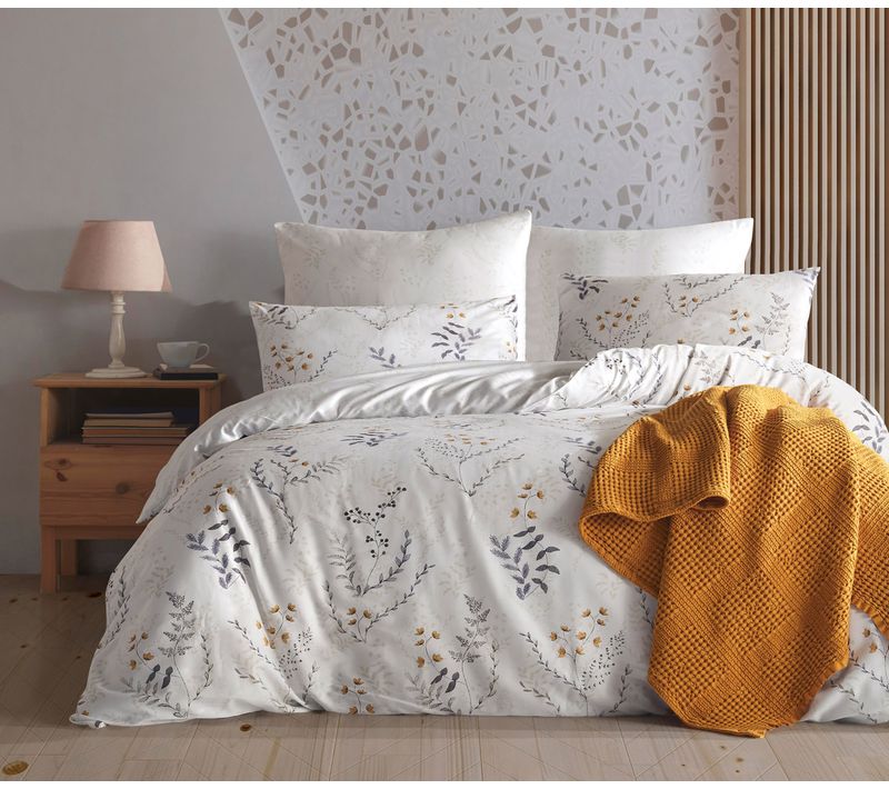 Parure Housse De Couette Et Taie D'oreiller 140x200 Cm Coton Imprimé