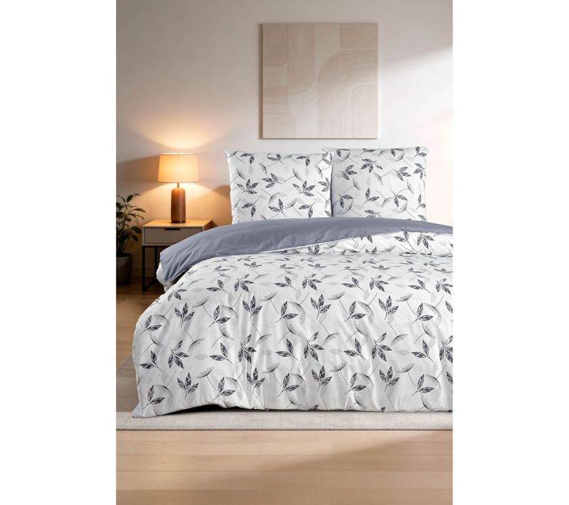 Parure Housse De Couette Et Taies D'oreiller 200x200 Cm Coton Imprimé