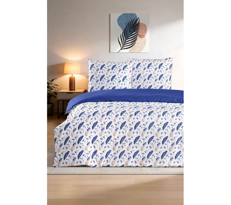 Parure Housse De Couette Et Taie D'oreiller 140x200 Cm Coton Imprimé