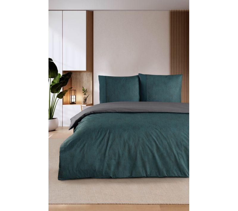 Parure Housse De Couette Et Taie D'oreiller 140x200 Cm Coton Imprimé