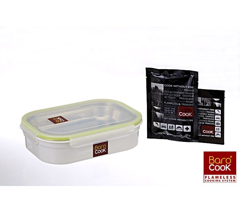Contenant à Repas Rectangulaire Auto Chauffant - Barocook - Contenance : 1000 Ml