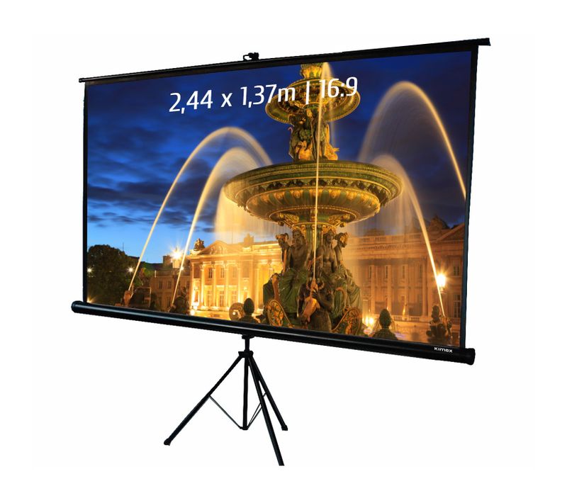 Ecran De Projection Trépied 2,44 X 1,37m - Format 16:9