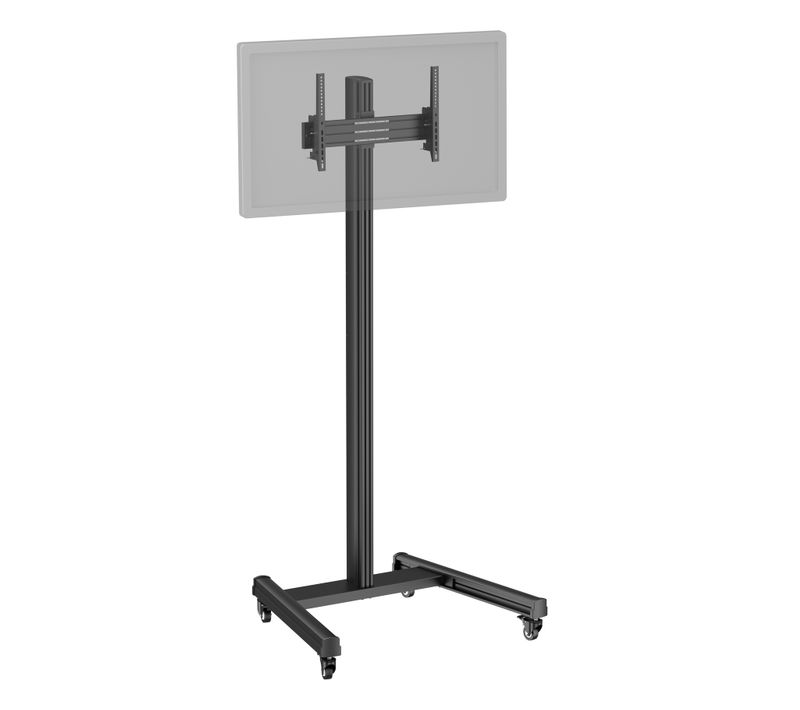 Support TV Sur Roulettes 32'' - 75'' Hauteur 240cm, Inclinable Noir
