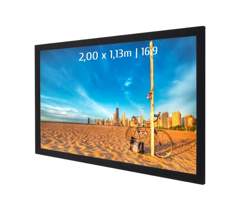 Ecran De Projection Sur Cadre 2,00 X 1,13m - Format 16:9