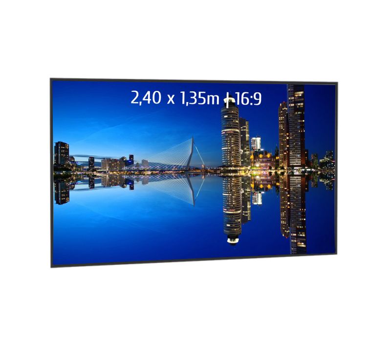 Ecran De Projection Sur Cadre 2,40 X 1,35m - Format 16:9 - Cadre Extra-fin