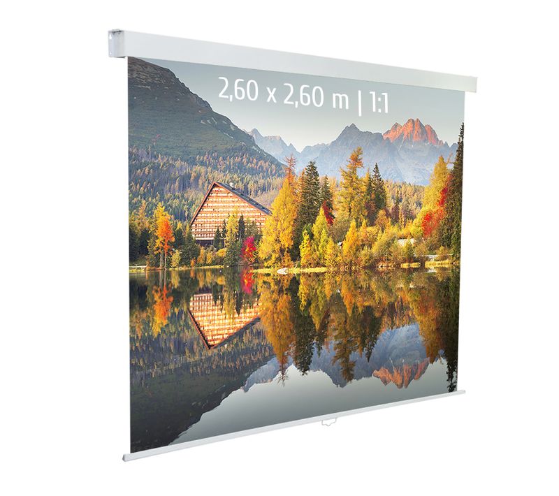 Ecran De Projection Manuel 2,60 X 2,60m - Format 1:1