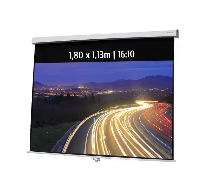 Ecran De Projection Manuel 1,80 X 1,13m - Format 16:10