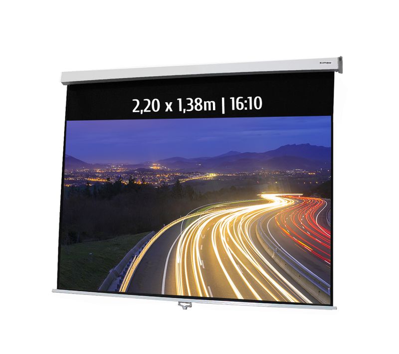 Ecran De Projection Manuel 2,20 X 1,38m - Format 16:10