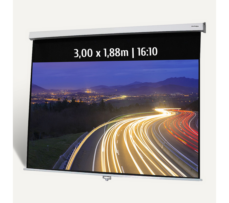 Ecran De Projection Manuel 3,00 X 1,88m - Format 16:10