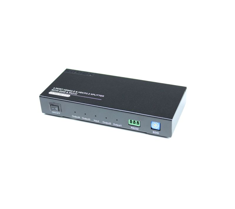 Splitter HDMI2.0 et Hdcp2.2, 1 Entrée-4 Sorties, Edid, Rs232, 4k60hz