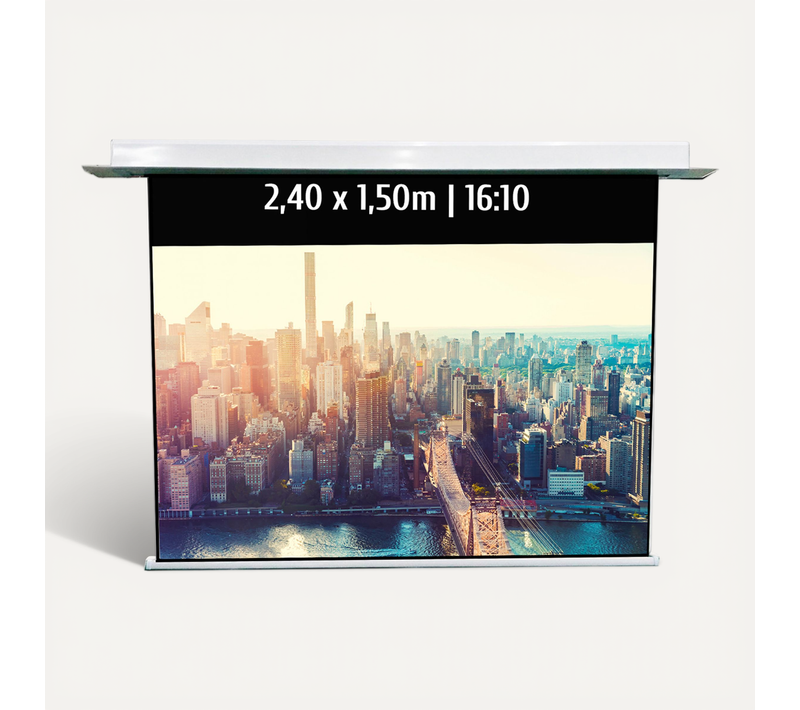 Ecran De Projection Motorisé Encastrable 2,40 X 1,50m - Format 16:10 - Wi-fi