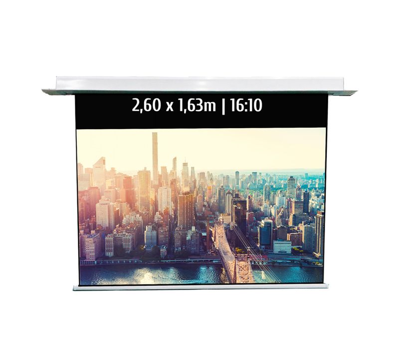 Ecran De Projection Motorisé Encastrable 2,60 X 1,63m - Format 16:10 - Wi-fi
