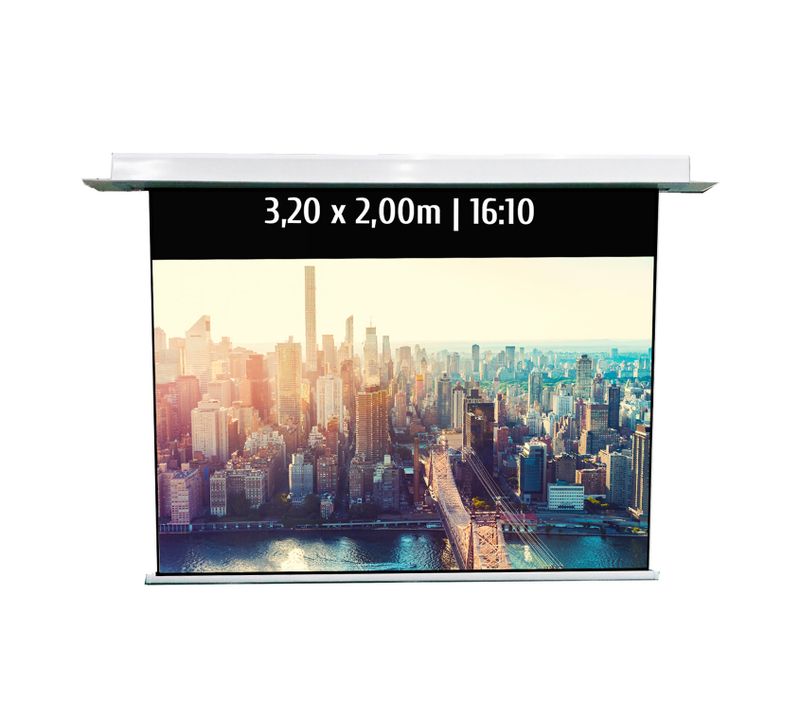 Ecran De Projection Motorisé Encastrable 3,20 X 2,00m - Format 16:10 - Wi-fi