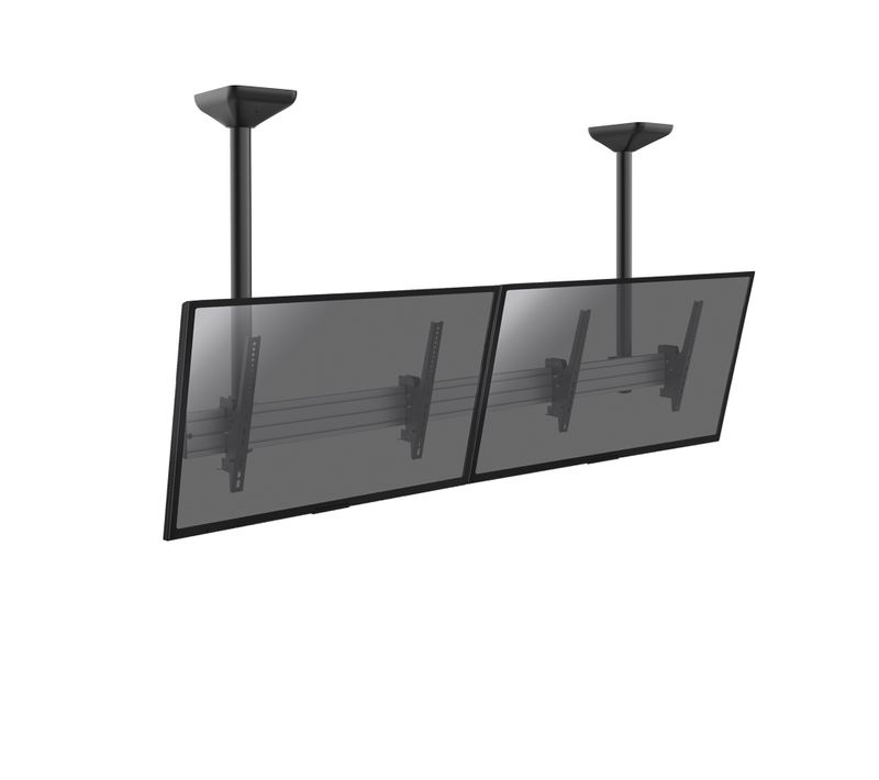 Support Plafond Menu Board 2 écrans 45''-55'' - Hauteur 100cm