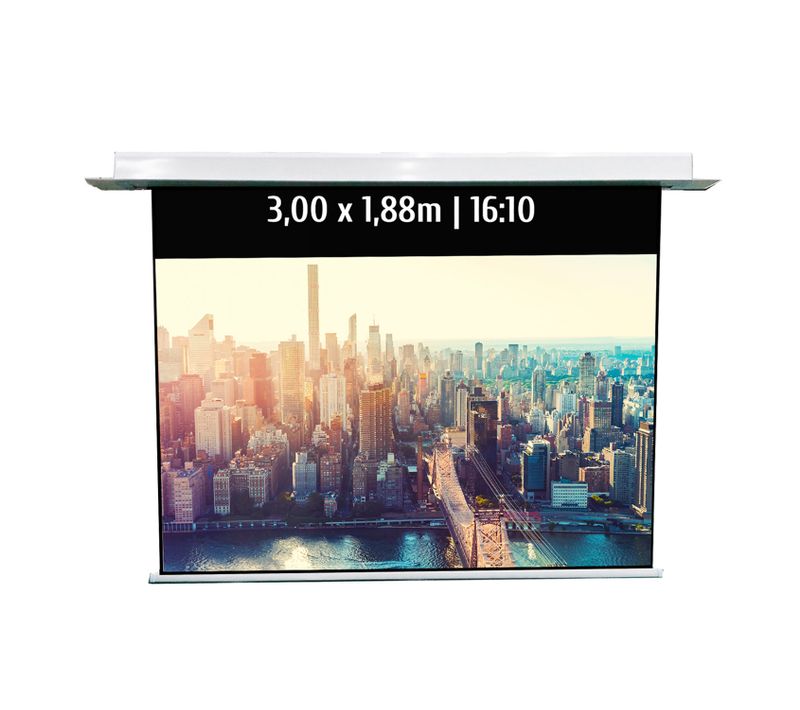 Ecran De Projection Motorisé Encastrable 3,00 X 1,88m - Format 16:10 - Wi-fi