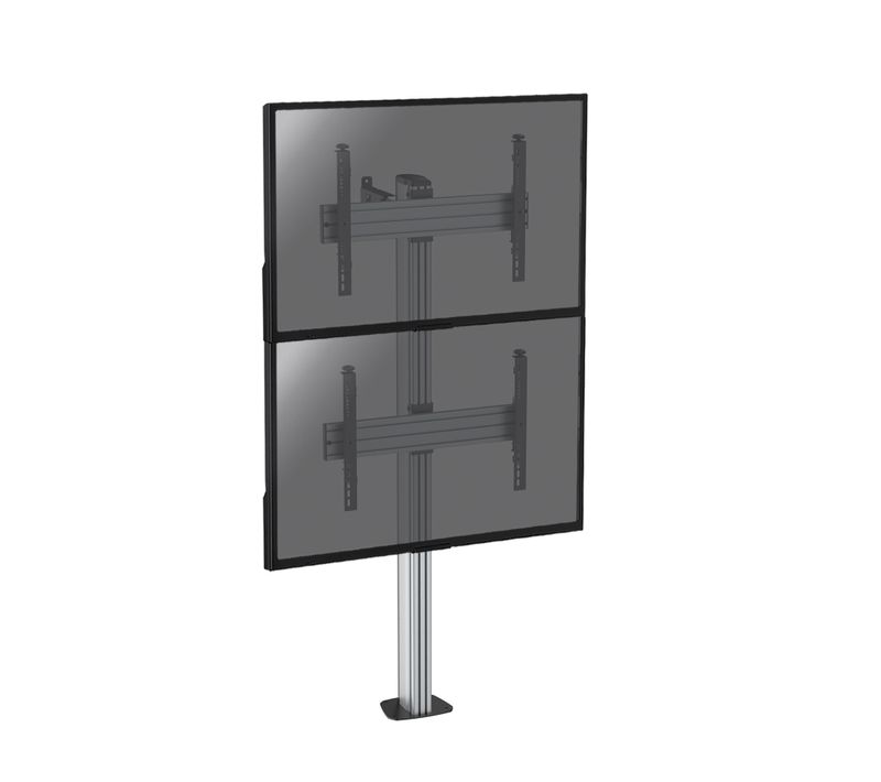 Support Sur Pied Pour 2 écrans TV 40''-65'' - Hauteur 175cm - A Visser