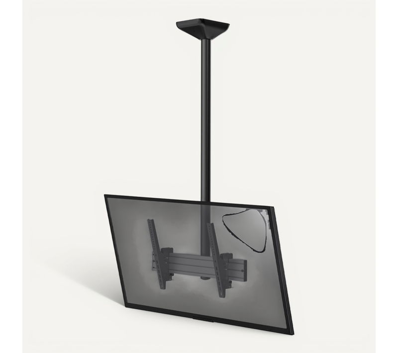 Support Plafond Inclinable Pour 1 écran TV 43''-75'' - Hauteur 150cm