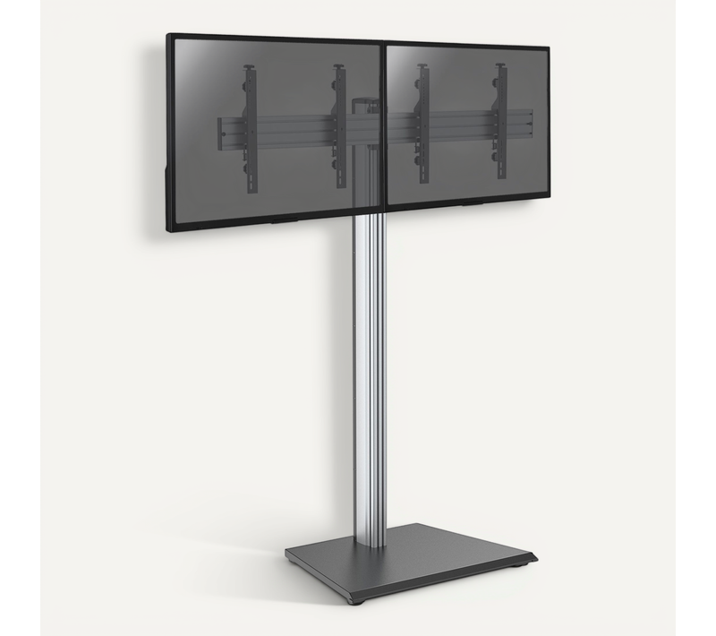 Support Sur Pied Pour 2 écrans TV 43'' - 49'' - Hauteur 175cm - A Poser