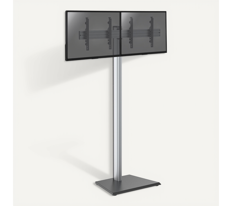 Support Sur Pied Pour 2 écrans TV 43'' - 49'' - Hauteur 240cm - A Poser