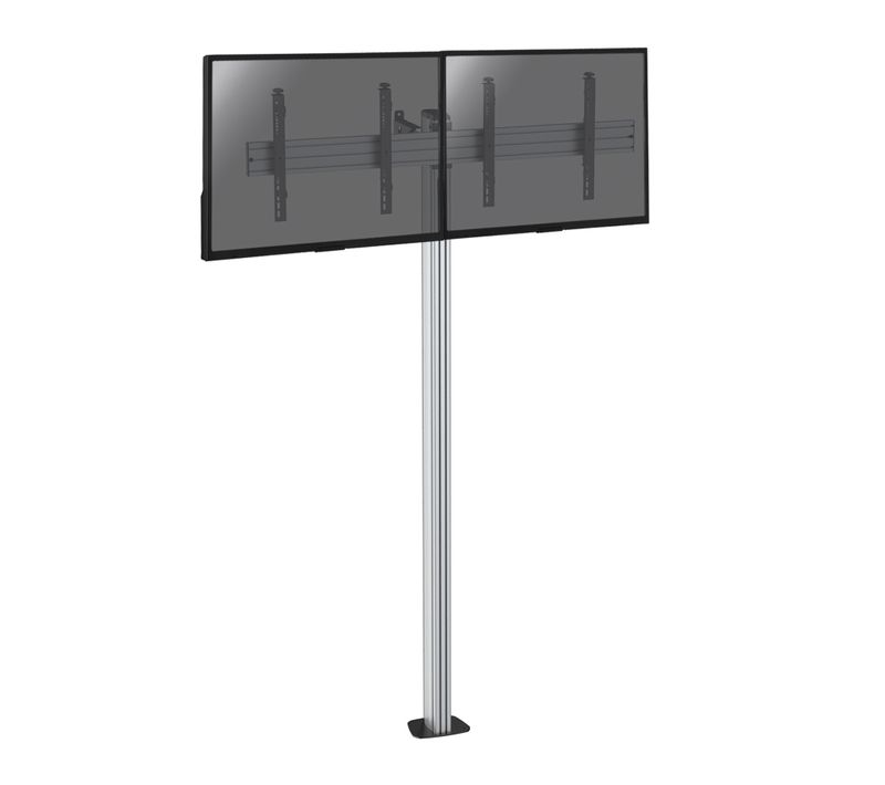 Support Sur Pied Pour 2 écrans TV 43'' - 49'' - Hauteur 240cm - A Visser