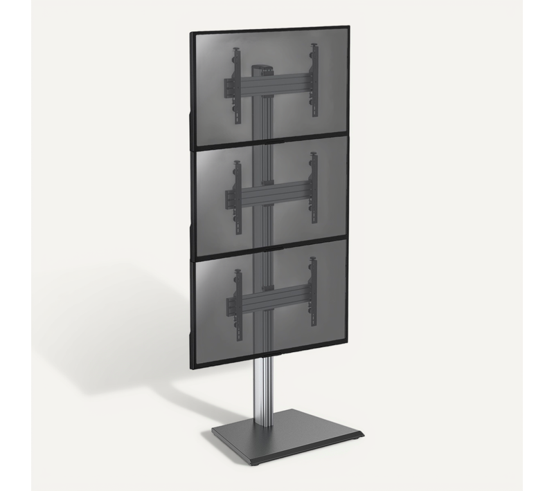 Support Sur Pied Pour 3 écrans TV 40''-65'' - Hauteur 240cm - A Poser