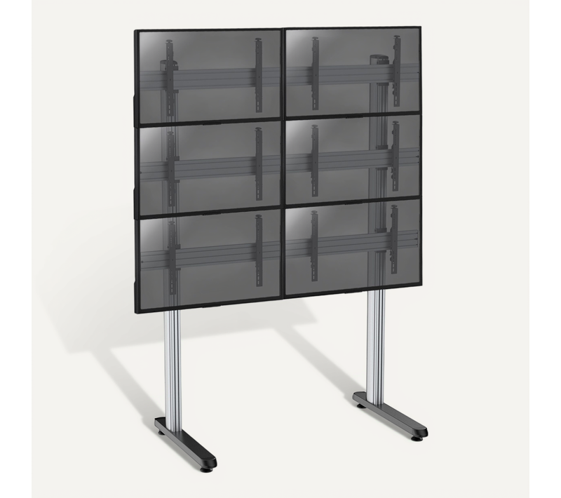 Support Sur Pieds Mur D'images Pour 6 écrans TV 45''-55'' - A Poser