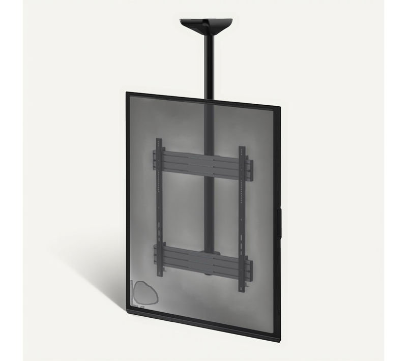Support Plafond Pour 1 écran TV Mode Portrait 65''-75'' - Hauteur 150 Cm
