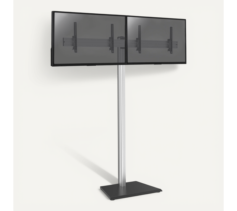 Support Sur Pied Pour 2 écrans TV 50'' - 55'' - Hauteur 240cm - A Poser
