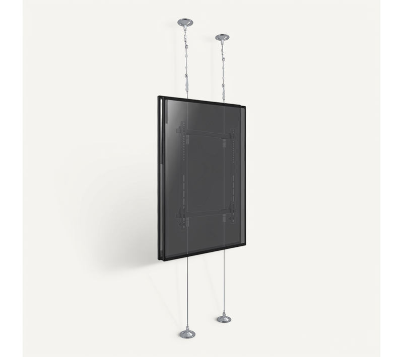 Support Filaire 2 écrans TV Back To Back 42''- 75'' - Hauteur 3m