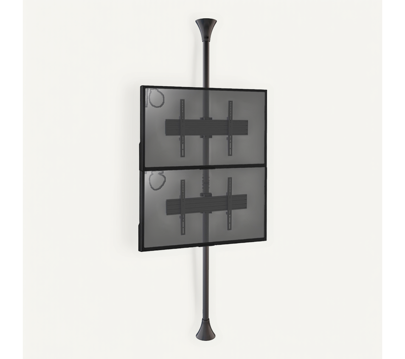 Support Sol-plafond Pour 2 écrans TV 32'' - 75'' - Vesa 600x400