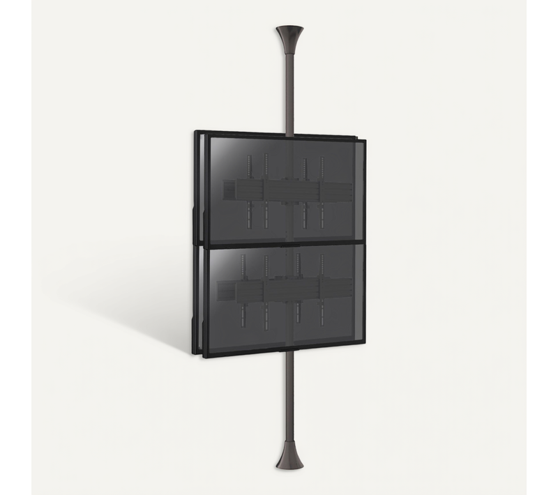 Support Sol-plafond Pour 4 écrans TV Back To Back 32'' - 75''