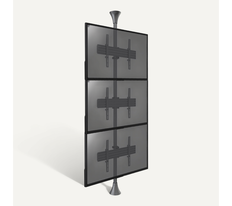 Support Sol-plafond Pour 3 écrans TV 32'' - 75''