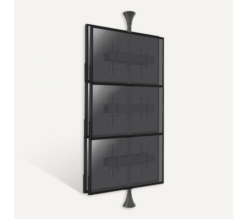Support Sol-plafond Pour 6 écrans TV Back To Back 32'' - 75''