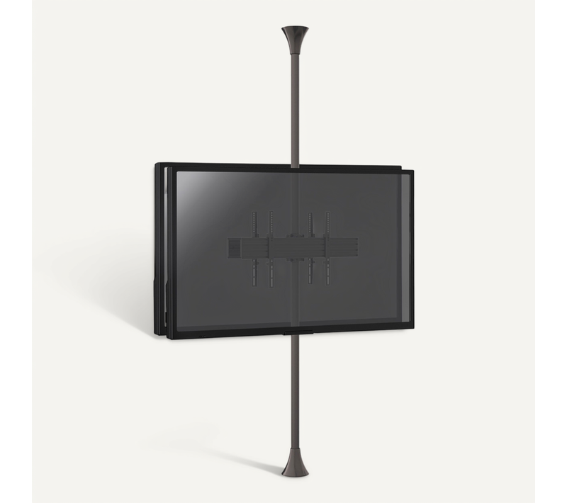 Support Sol-plafond Pour 2 écrans TV Back To Back 32'' - 75'' - Hauteur Max 240cm