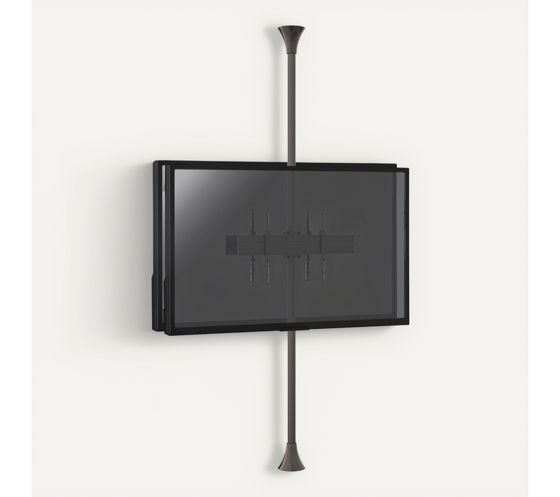 Support Sol-plafond Pour 2 écrans TV Back To Back 32'' - 75'' - Vesa 600x400 - Hauteur Max 240cm